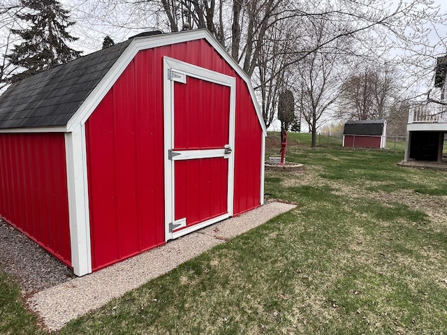 view of shed
