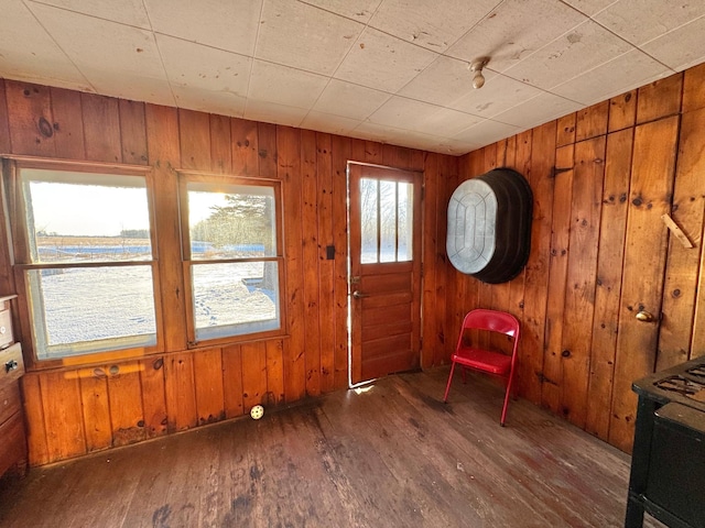 43091 Co Highway 75, Wadena, MN 56482 - foyer entrance featuring wood finished floors and wooden walls