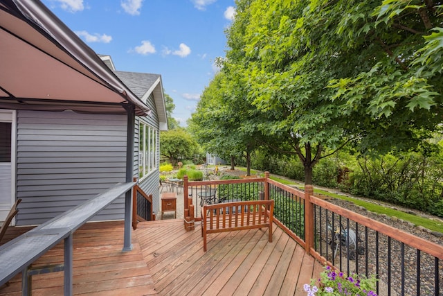 5475 Oakgreen Pl N, Oak Park Heights, MN 55082 - view of wooden terrace
