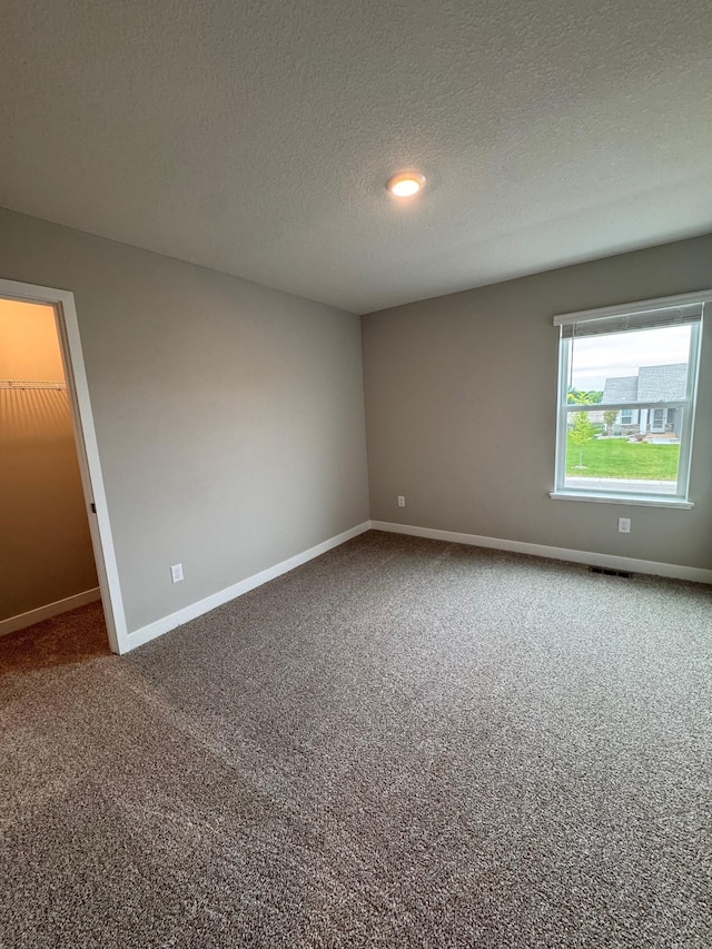 9829 89th St S, Cottage Grove, MN 55016 - carpeted empty room featuring a textured ceiling and baseboards