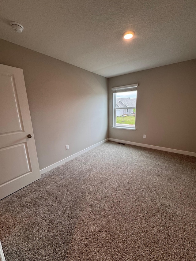 9829 89th St S, Cottage Grove, MN 55016 - carpeted spare room featuring a textured ceiling and baseboards