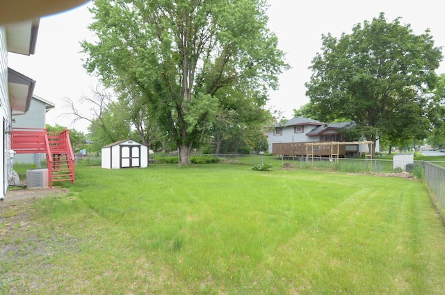 9805 Jackson St NE, Blaine, MN 55434 - view of yard with stairway and central air condition unit