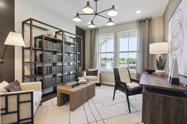 office area featuring baseboards