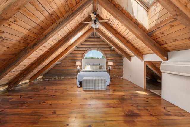 1100 155th St, Garfield Twp, WI 54001 - unfurnished bedroom with wooden ceiling and wood-type flooring