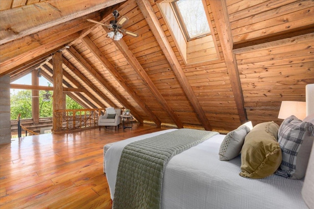 1100 155th St, Garfield Twp, WI 54001 - bedroom with wooden ceiling and hardwood / wood-style flooring