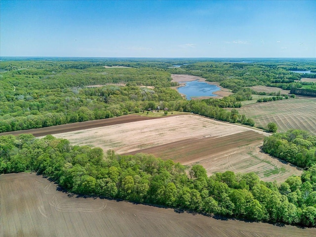 1100 155th St, Garfield Twp, WI 54001 - overview of rural landscape featuring a nearby body of water and a heavily wooded area