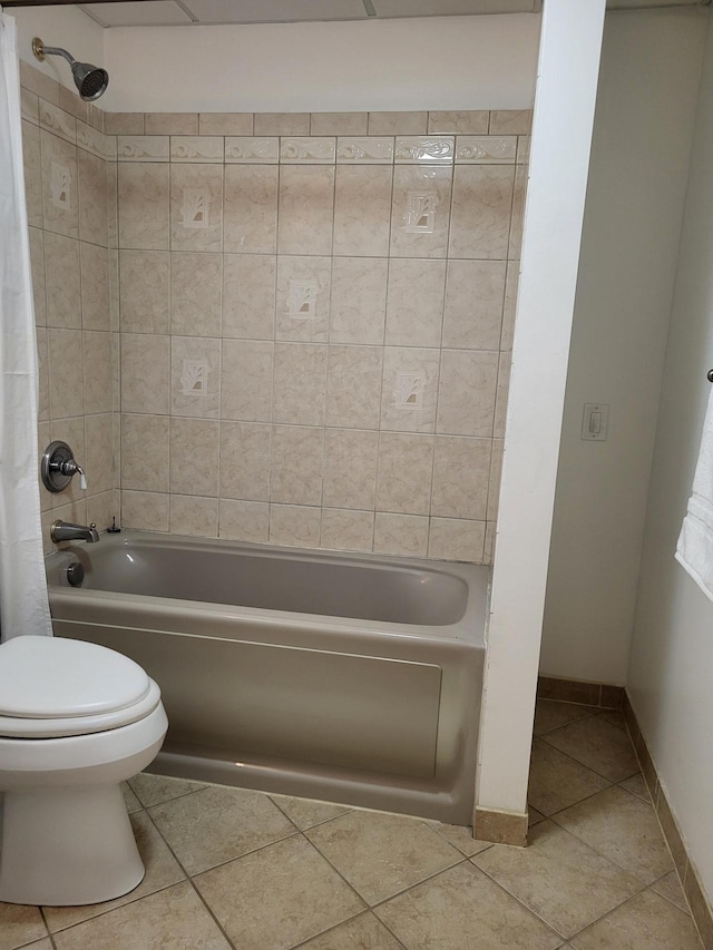 11620 Oregon Ave N, Champlin, MN 55316 - bathroom with tile patterned flooring and shower / bath combo with shower curtain