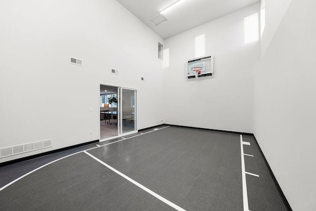 view of basketball court with basketball court