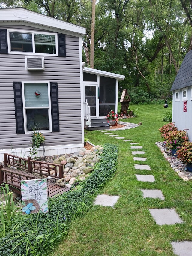 2945 County Road 4 SW Unit 69, Cokato, MN 55321 - view of grassy yard featuring a sunroom
