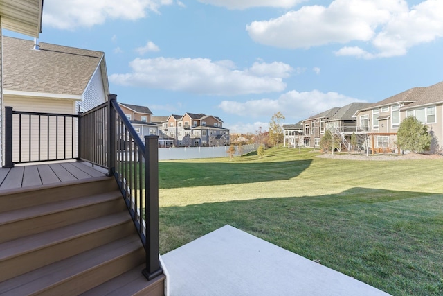 view of yard featuring a residential view