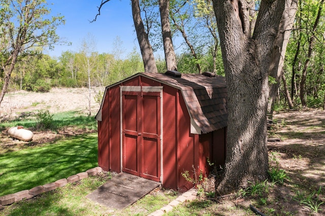 view of shed