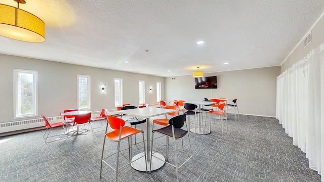 450 Ford Rd Unit 217, Saint Louis Park, MN 55426 - carpeted dining room with recessed lighting and a textured ceiling
