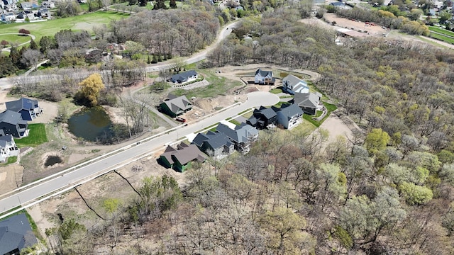 aerial view with a residential view