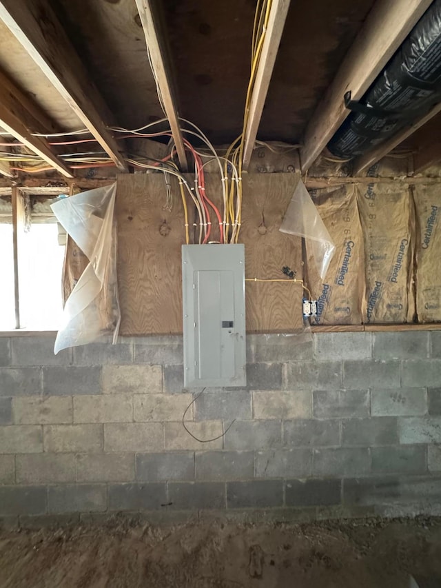 utility room featuring electric panel