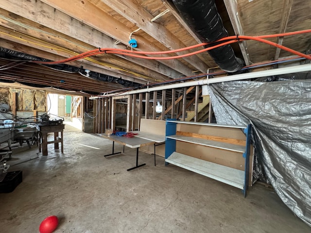 view of basement