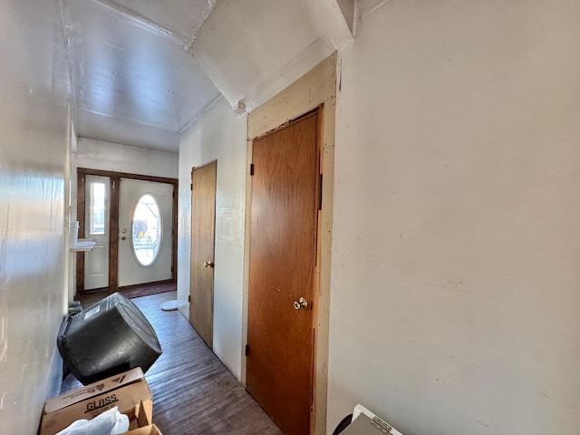 entryway featuring wood finished floors