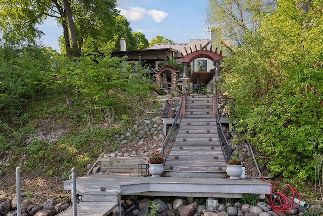 6425 Virginia Dr, Victoria, MN 55331 - back of property with stairs