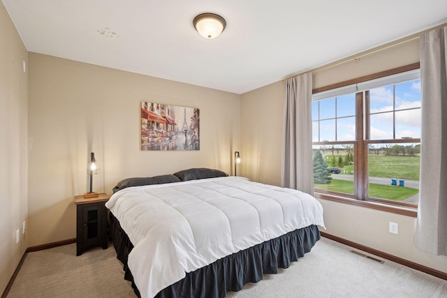 21804 Majestic Dr, Saint Augusta, MN 55320 - bedroom with visible vents, baseboards, and light carpet