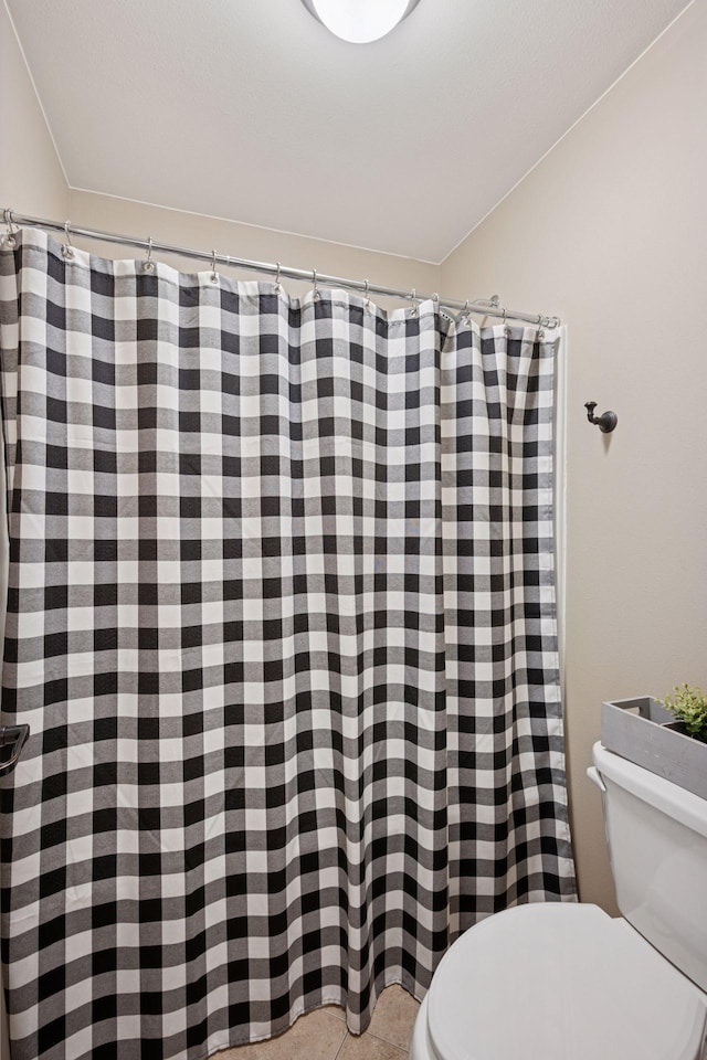 21804 Majestic Dr, Saint Augusta, MN 55320 - full bath featuring curtained shower, vaulted ceiling, and toilet
