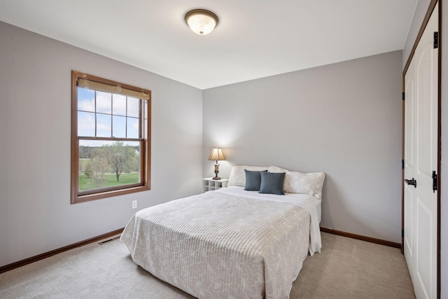 21804 Majestic Dr, Saint Augusta, MN 55320 - bedroom with light colored carpet, baseboards, and visible vents