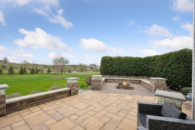 21804 Majestic Dr, Saint Augusta, MN 55320 - view of patio with a fire pit