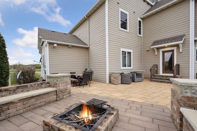 21804 Majestic Dr, Saint Augusta, MN 55320 - view of patio with a fire pit