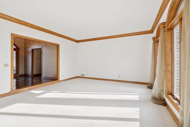 4 Antrim Ter, Edina, MN 55439 - carpeted empty room with baseboards, ornamental molding, and visible vents