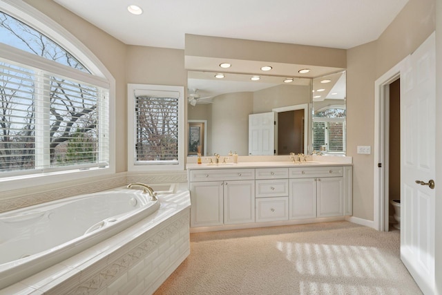 4 Antrim Ter, Edina, MN 55439 - full bath with a sink, plenty of natural light, and a garden tub