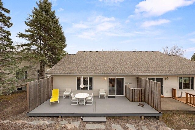 6108 Creek Line Dr, Minnetonka, MN 55345 - rear view of property featuring roof with shingles