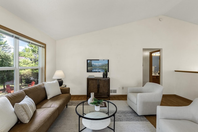 2294 Mathias Rd, Shakopee, MN 55379 - living room with vaulted ceiling and wood finished floors