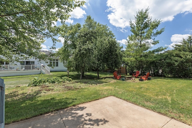 2294 Mathias Rd, Shakopee, MN 55379 - view of grassy yard featuring a patio and a wooden deck