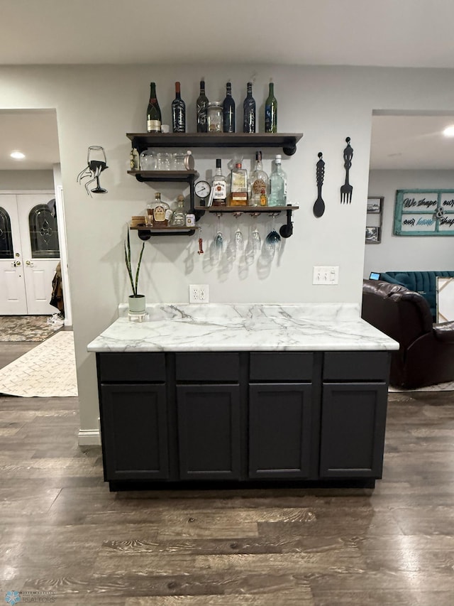 436 2nd Ave E, Halstad, MN 56548 - indoor dry bar with dark wood-style flooring and recessed lighting