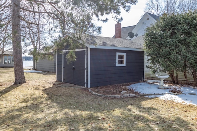 view of shed
