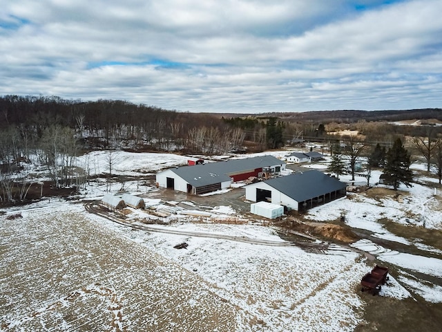 view of snowy aerial view