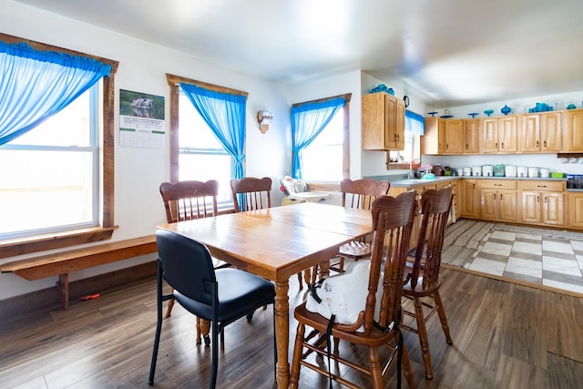 dining room featuring light wood-type flooring