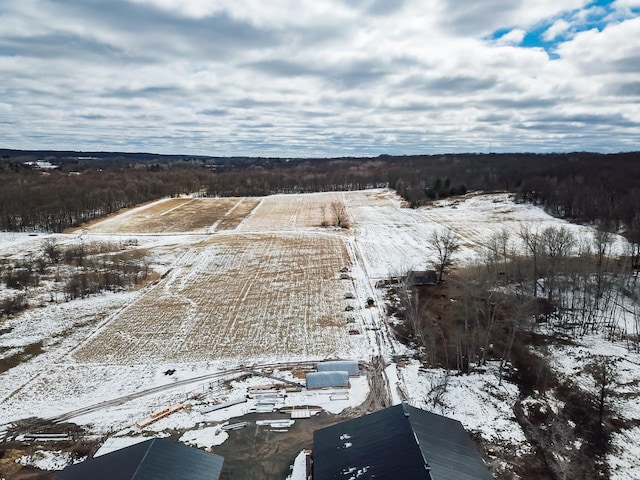 view of snowy aerial view