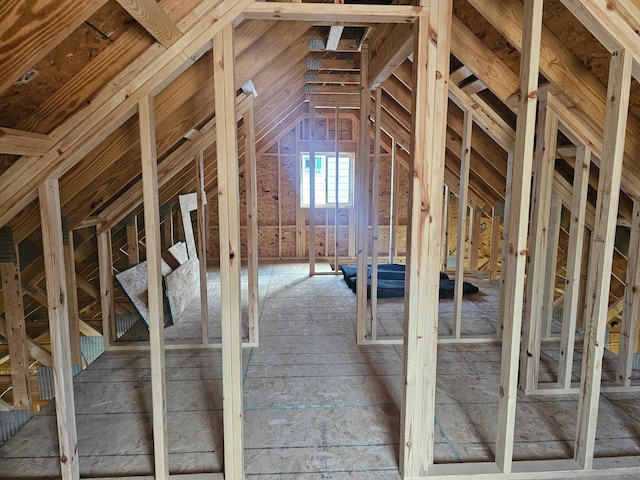 view of attic
