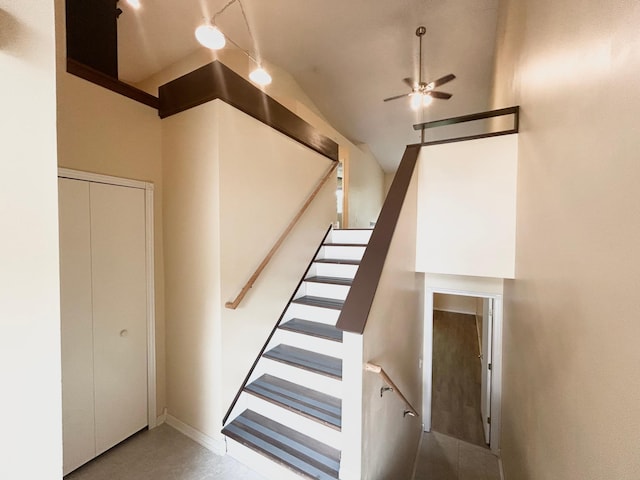 953 14th Ln SE, Cambridge, MN 55008 - stairway featuring ceiling fan