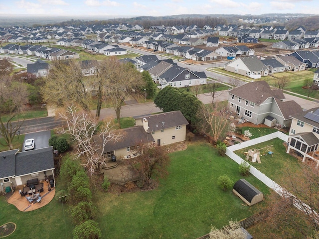 aerial view featuring a residential view