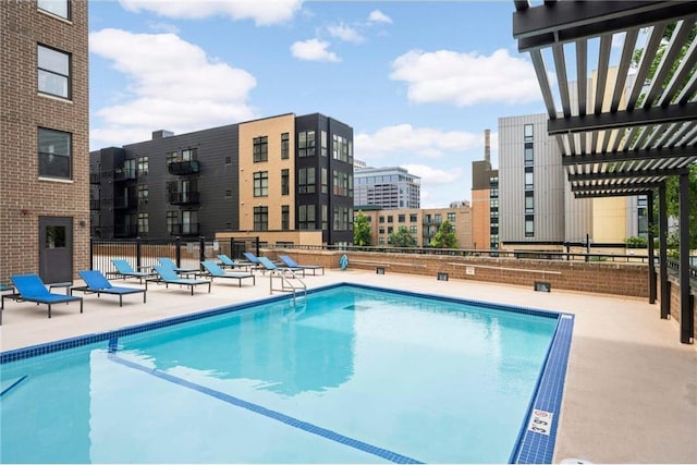 401 1st St Unit 308, Minneapolis, MN 55401 - community pool featuring fence, a patio, and a pergola