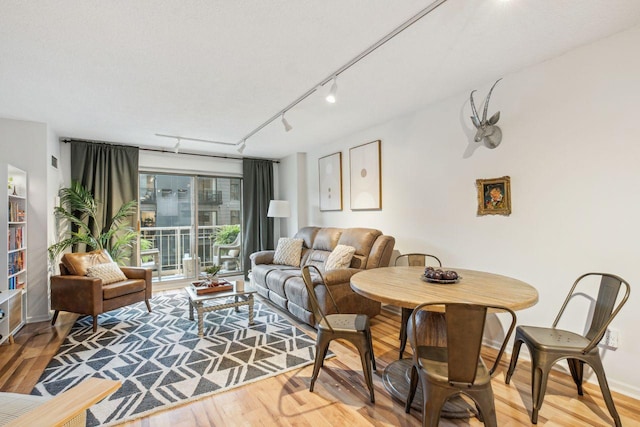 401 1st St Unit 308, Minneapolis, MN 55401 - living area featuring track lighting and light wood-style floors