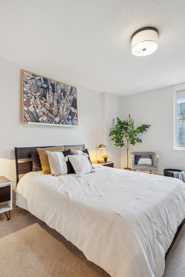 401 1st St Unit 308, Minneapolis, MN 55401 - carpeted bedroom with a textured ceiling