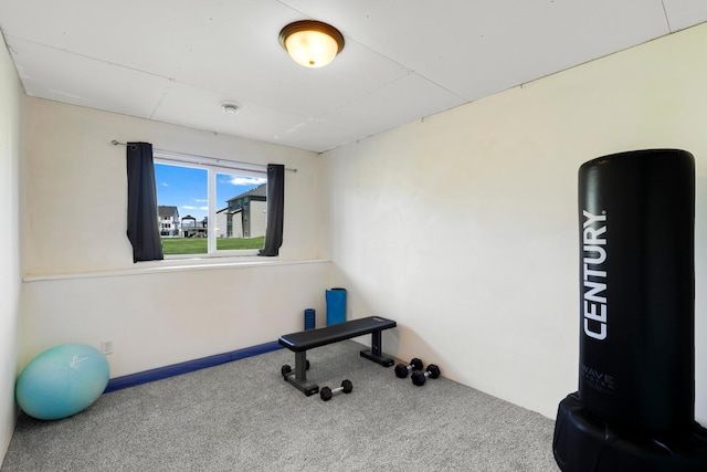 4737 130th Ln NE, Blaine, MN 55449 - exercise room featuring carpet flooring and baseboards