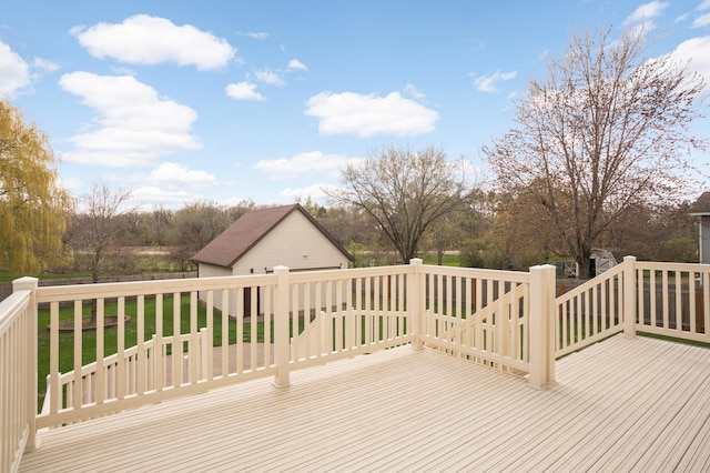 1602 River St, Monticello, MN 55362 - wooden deck with a lawn