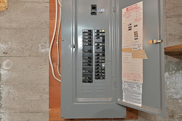 utility room featuring electric panel