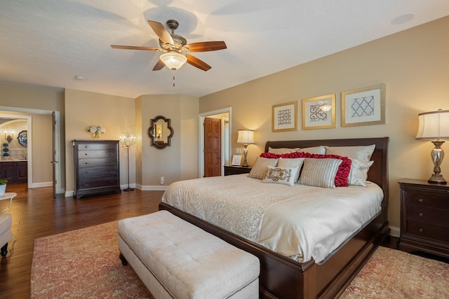2834 12th Ave NW, Austin, MN 55912 - bedroom with wood finished floors, baseboards, and a ceiling fan