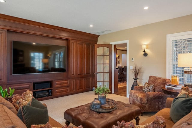 2834 12th Ave NW, Austin, MN 55912 - living area featuring recessed lighting and carpet