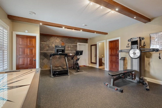 2834 12th Ave NW, Austin, MN 55912 - workout room featuring baseboards