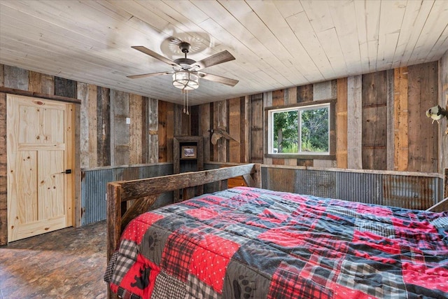 16688 248th St, Long Prairie, MN 56347 - bedroom featuring wooden walls and wood ceiling