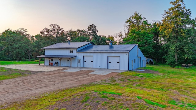 16688 248th St, Long Prairie, MN 56347 - exterior space with a yard, driveway, and a chimney
